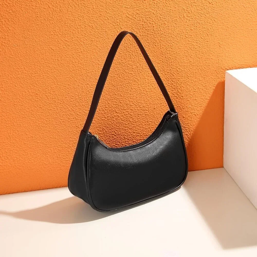 Vegan Leather Shoulder Bag Women Hobo Tote Purse Clutch Zipper Closure